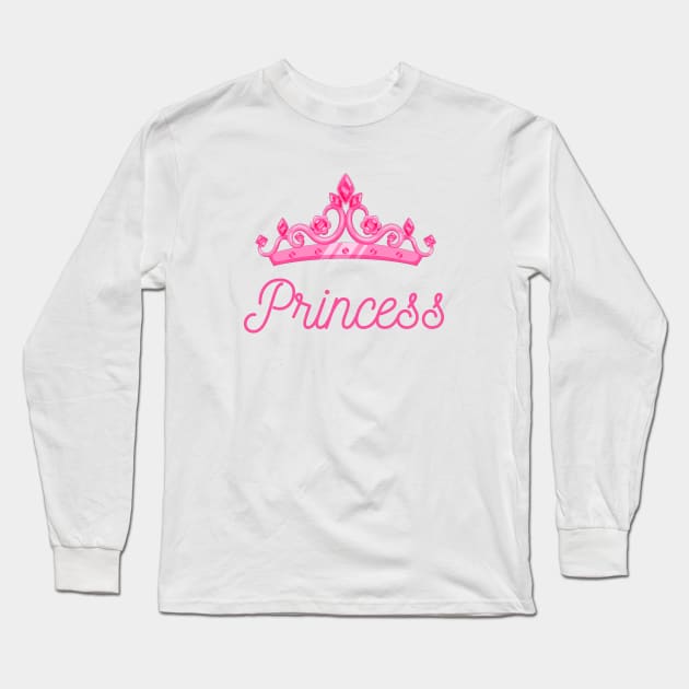 Princess Crown Long Sleeve T-Shirt by PhotoSphere